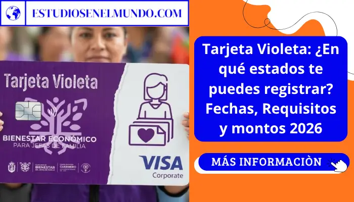 Tarjeta Violeta: ¿En qué estados te puedes registrar? Fechas, Requisitos y montos 2026