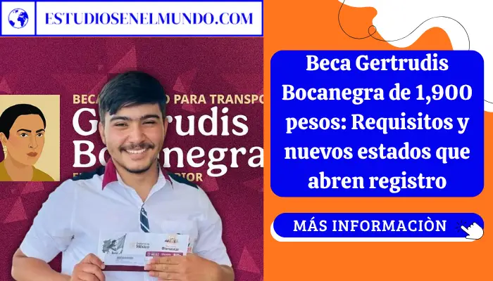 Beca Gertrudis Bocanegra de 1,900 pesos: Requisitos y nuevos estados que abren registro