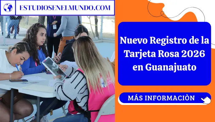 Madre revisando en su celular el registro de la Tarjeta Rosa 2026 en Guanajuato