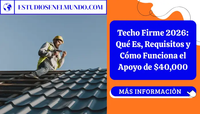 Obra de techo firme de concreto en una vivienda beneficiaria del programa Mejoramiento de Vivienda para el Bienestar