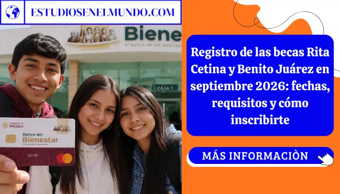 Familia haciendo el registro en línea de las becas Rita Cetina y Benito Juárez 2026.